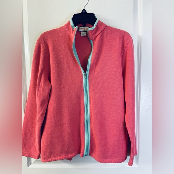 Jamaica Bay 2Pc. Jogger. Coral W/ Mint Green Trim Top XL. Bottom L. $R120. GUC - Picture 3 of 7